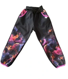 Softshellové kalhoty J/P - růžový mrak s černou