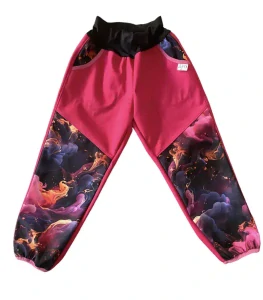 Softshellové kalhoty J/P - růžový mrak s růžovou