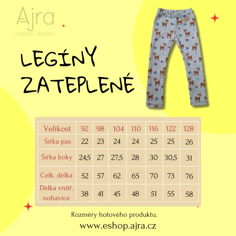Zateplené legíny - srnky
