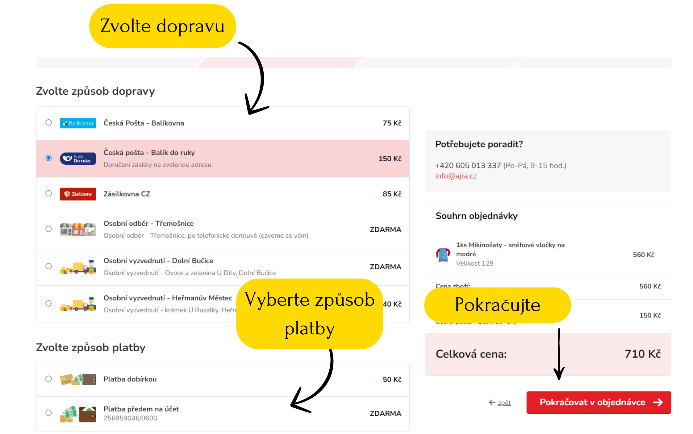 Postup jak nakupovat