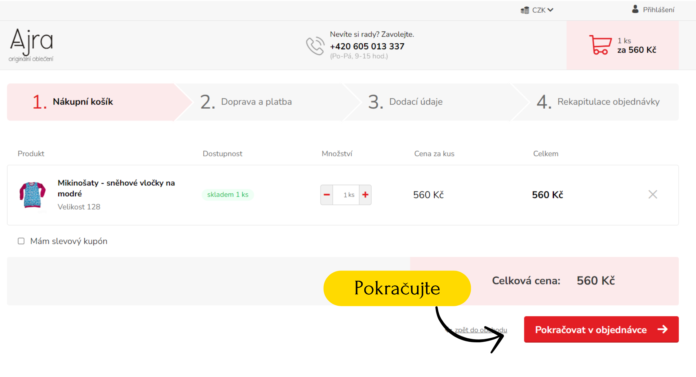Postup jak nakupovat